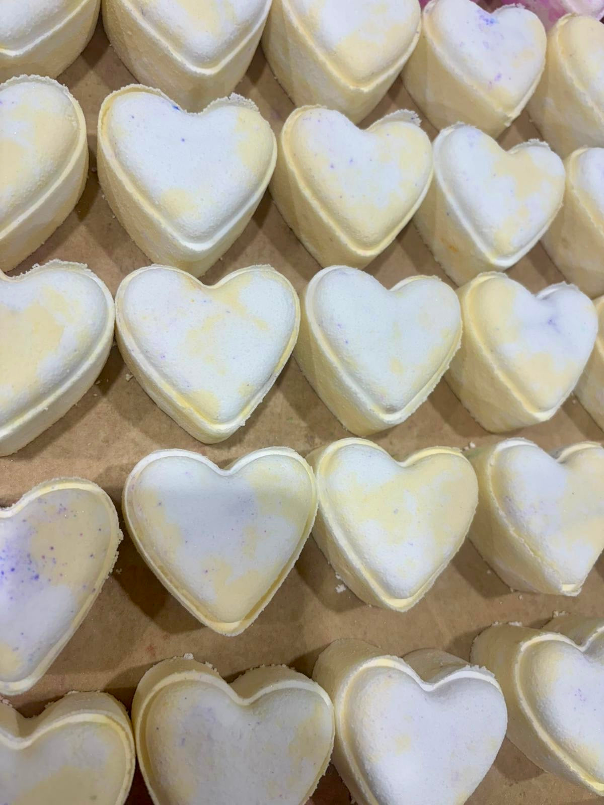 Fizzy Love Heart Bath Bombs With Hidden Colour