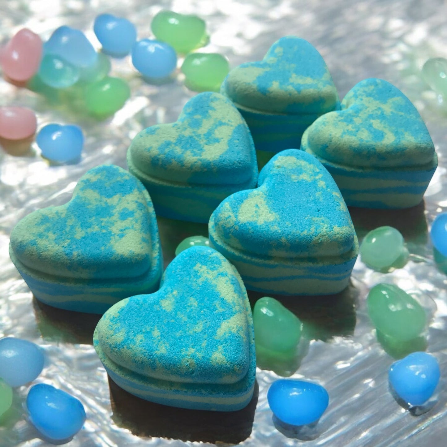 Fizzy Love Heart Bath Bombs With Hidden Colour