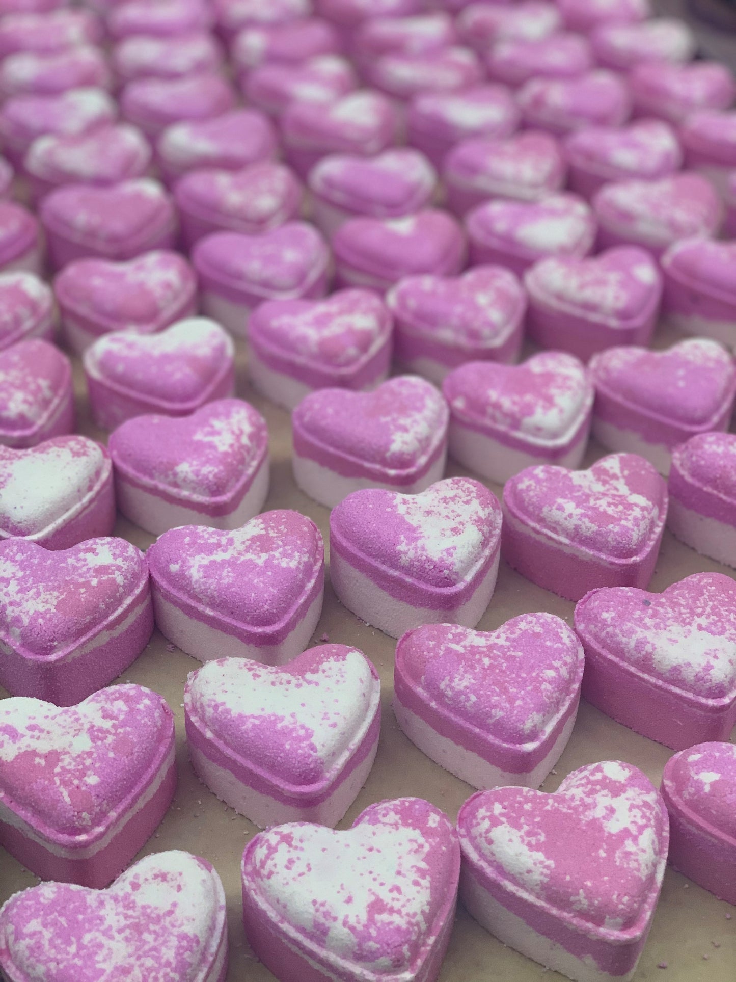 Fizzy Love Heart Bath Bombs With Hidden Colour