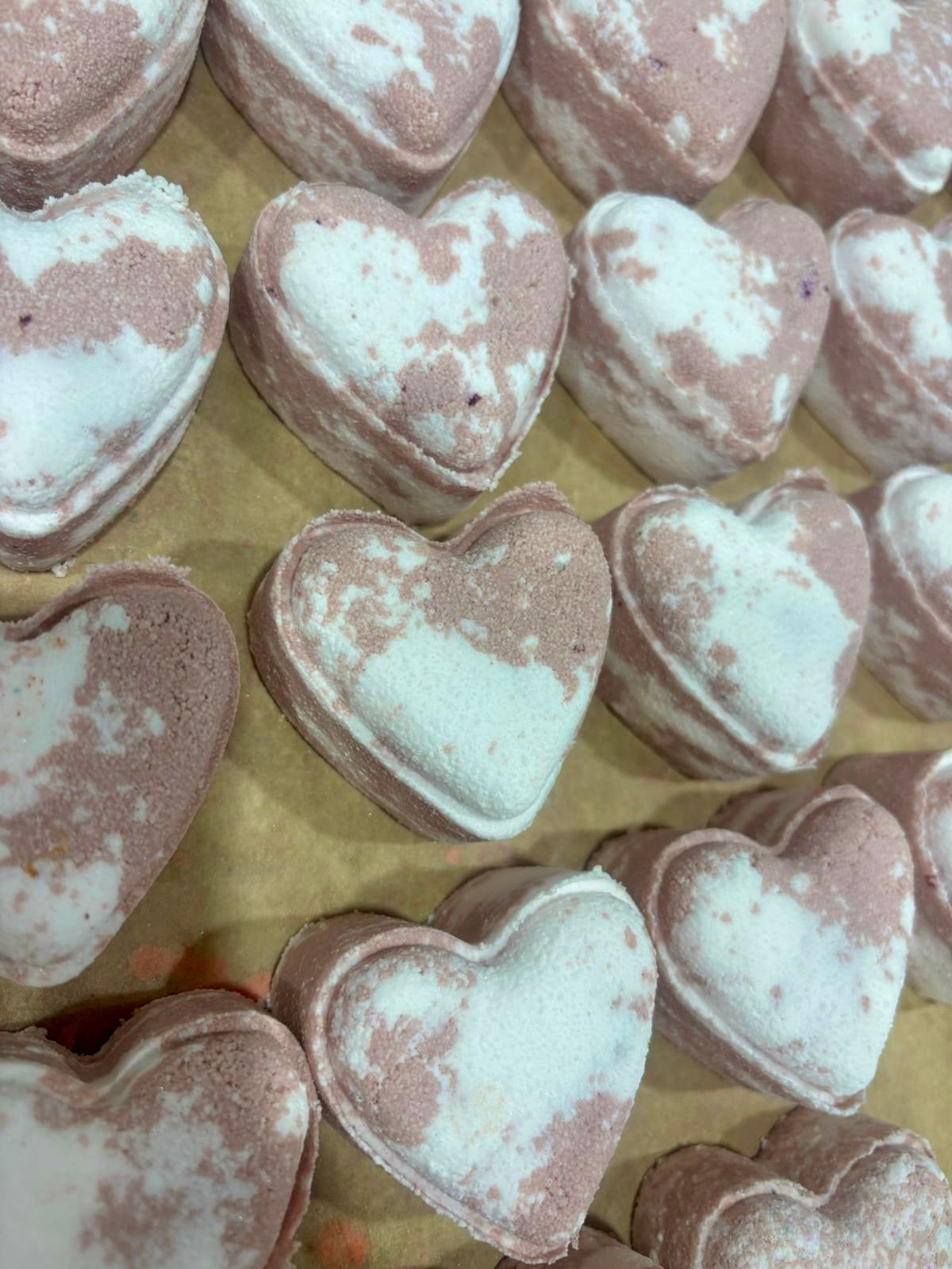 Fizzy Love Heart Bath Bombs With Hidden Colour