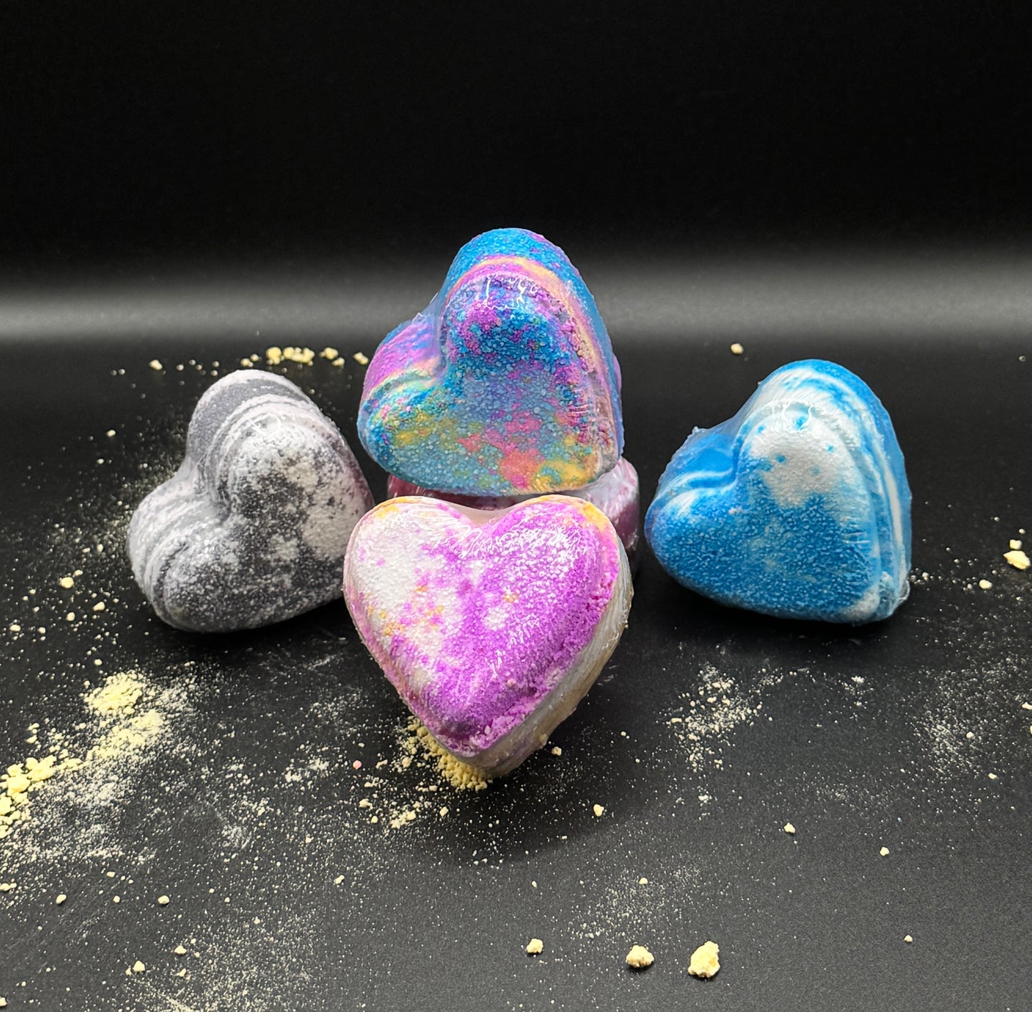 Fizzy Love Heart Bath Bombs With Hidden Colour